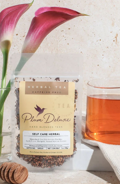 Self Care Apricot Elderberry Herbal Tea (1oz) - Plum Deluxe
