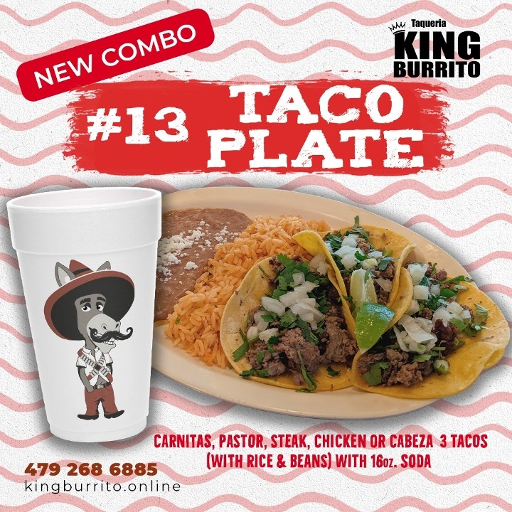# 13 Taco Plate
