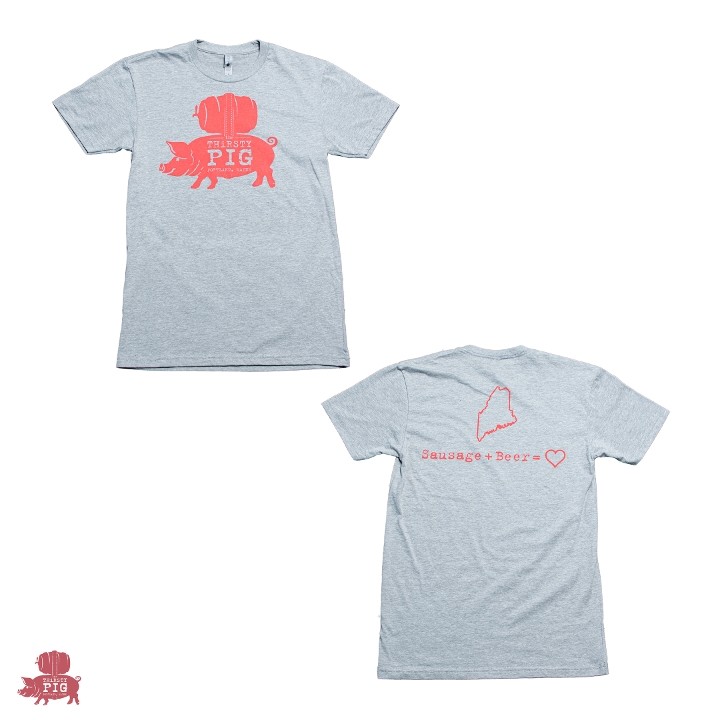 Grey Shirt w/ Red Logo