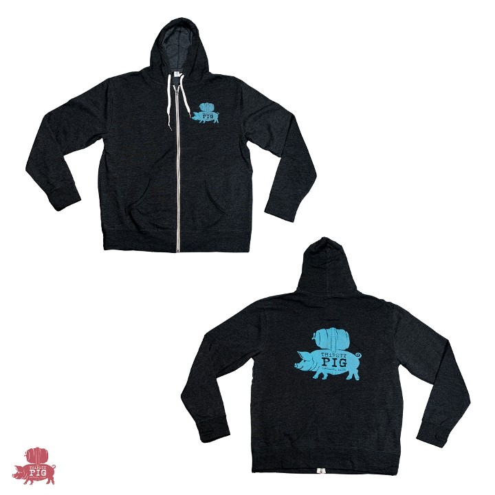 Grey & Blue Zip Up
