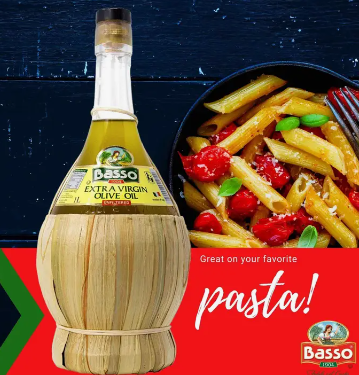 Basso Unfiltered Premium "First Cold Pressed" Extra Virgin Olive Oil (Wicker / Straw Basket)