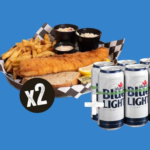 Fish Fry for 2 + 6-pack of Labatt Blue Lt