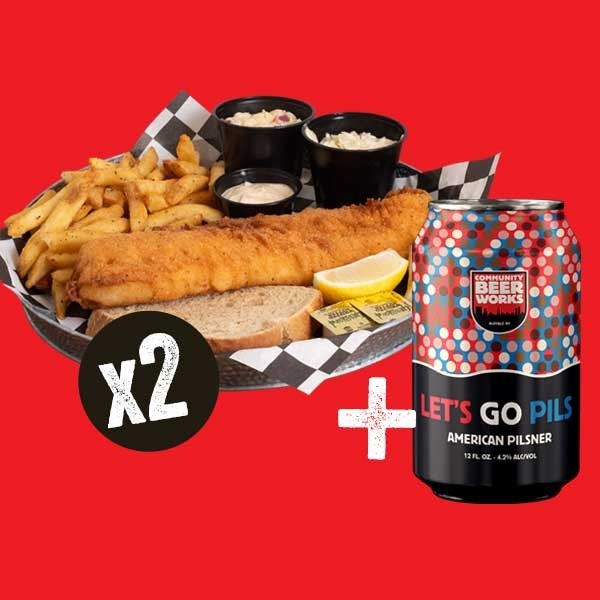 Fish Fry for 2 + 6-pack Let's Go Pils