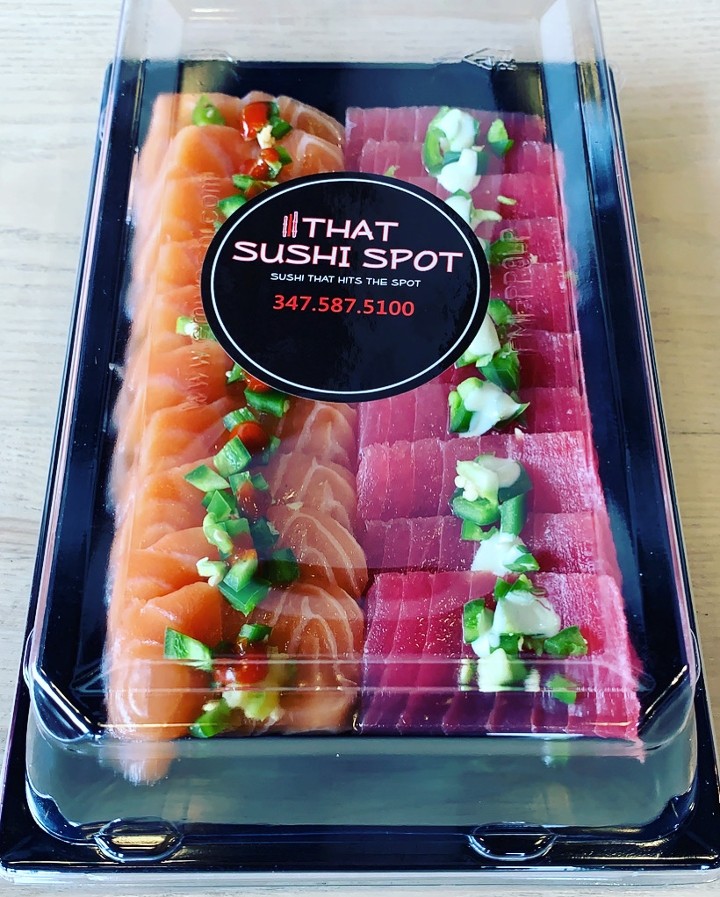 Half Tuna & Half Salmon Sashimi Platter