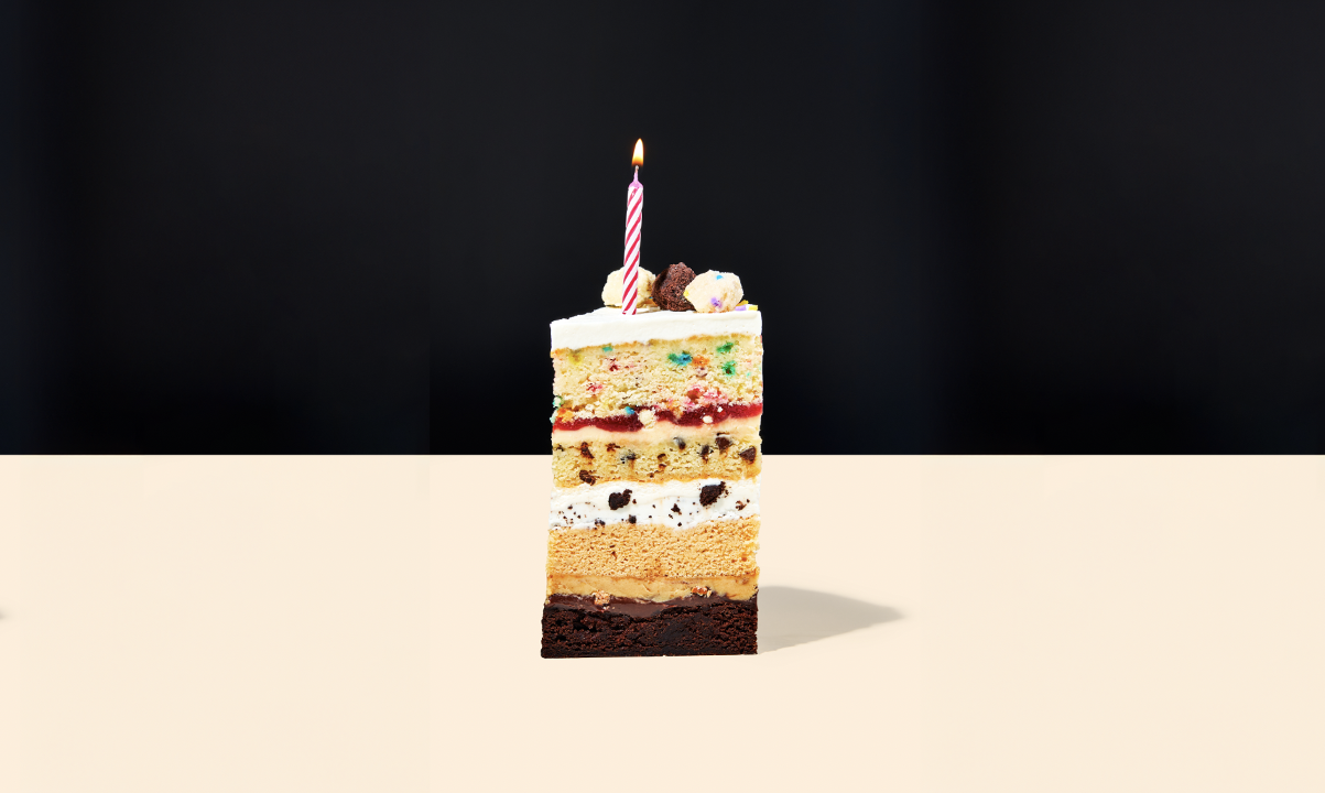 16th Anniversary Cake Slice