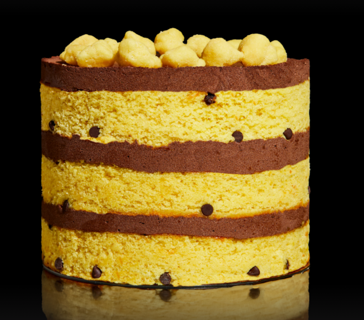 6" Yellow Cake Chocolate Frosting