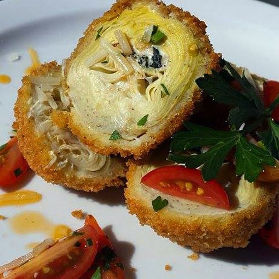 (T) Breaded Stuffed Artichoke Hearts