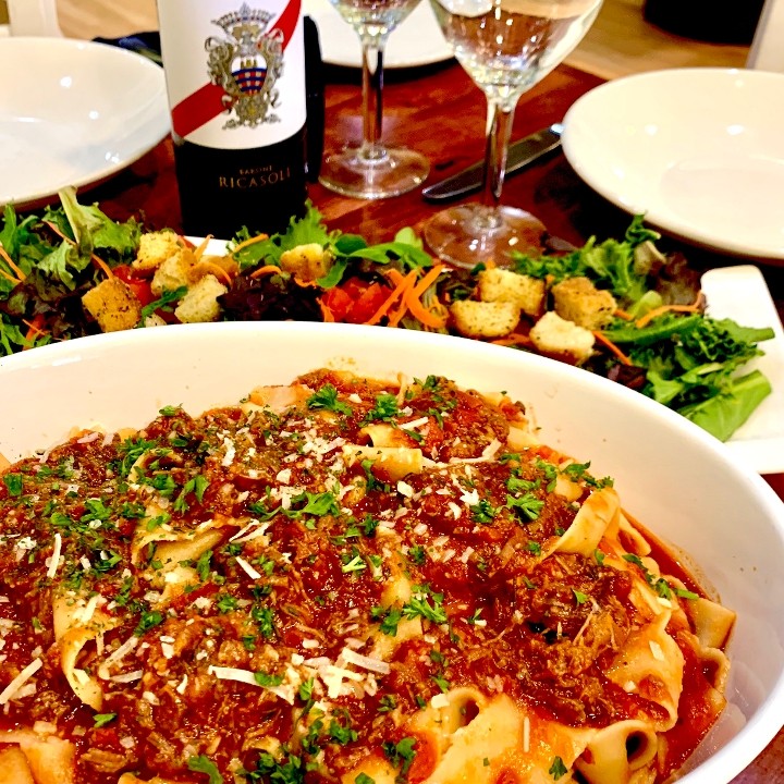 (T) Family Meal Pappardelle Short Rib Ragu for Four