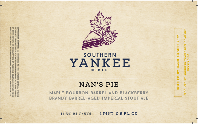 500ml Nan's Pie Maple Bourbon Barrel & Blackberry Brandy Barrel Aged Imperial Stout