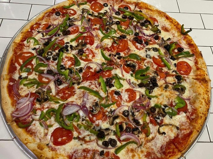 Giant Half Vegetarian Pie Pizza