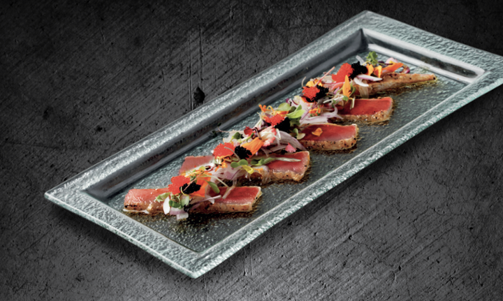 Seared Garlic Tuna Carpaccio