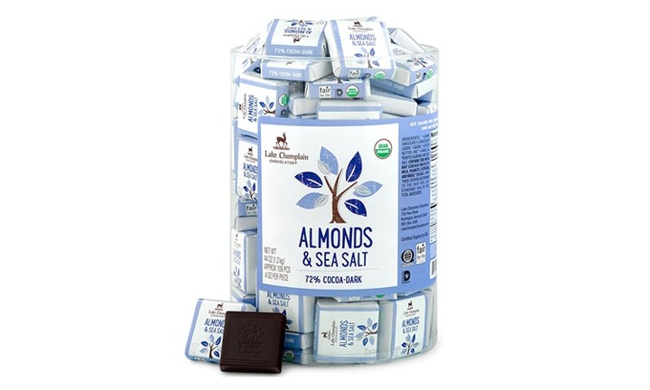 Dark Chocolate Almond Sea Salt Square