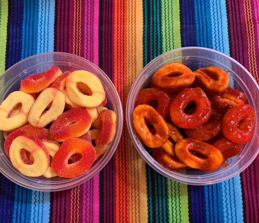 Rosy's Chamoy Dulces - Peach Ring Dulces Enchilados