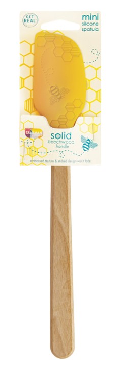 Beechwood & Silicone Mini Bee Spatula