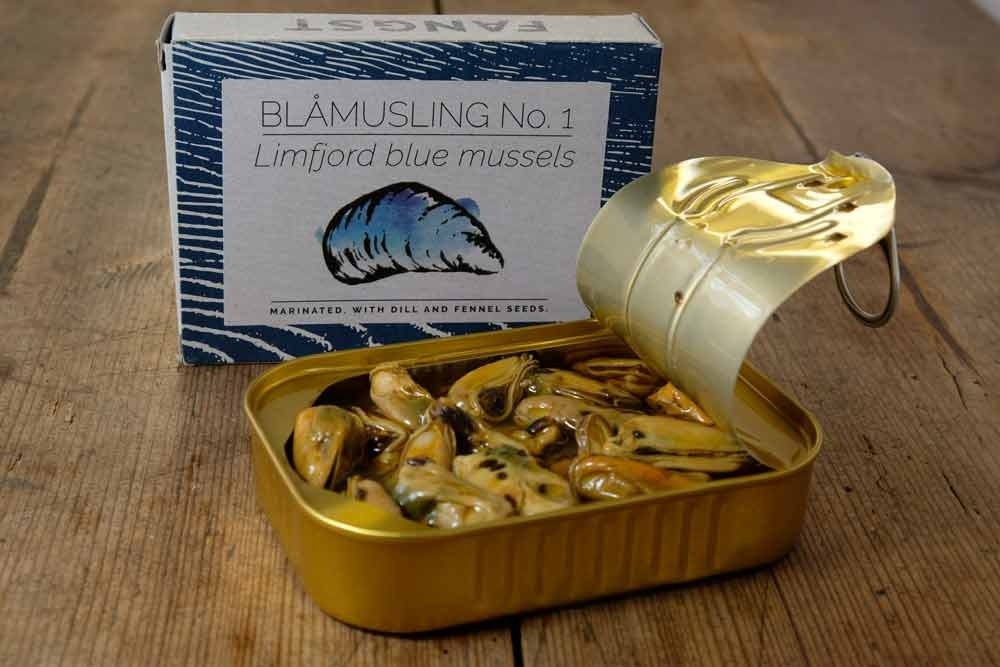 Smoked Limfjord Blue Mussels Blåmuslinger No.2 Rapeseed Oil