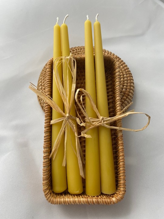 Beeswax Pillar Candle Pair