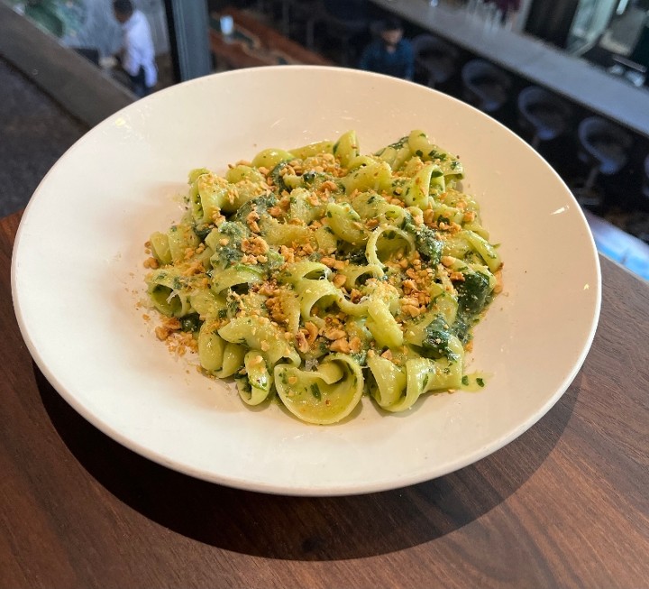 Spinach, Hazelnut Pesto Strozzapreti Pasta