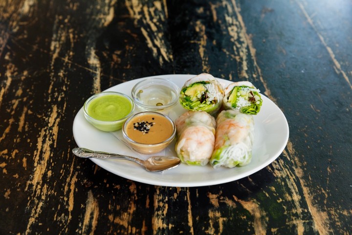 3 X Poached Shrimp Spring Rolls