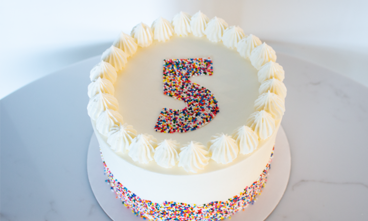 Number Sprinkle Cake