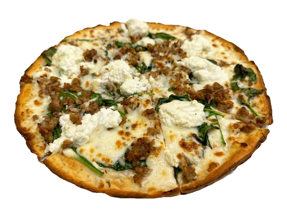 Cauliflower Crust 10" - Kalispell Sausage and Spinach (only available in 10")