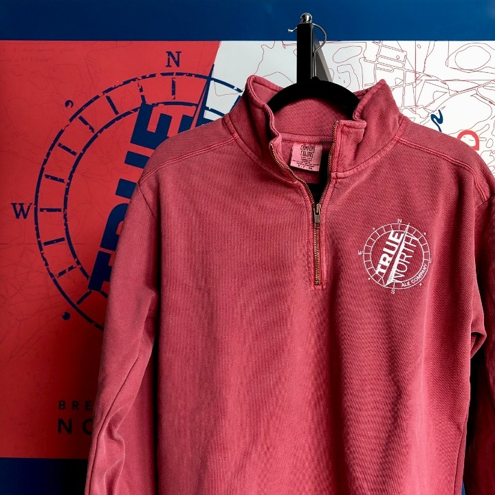 Red Quarter-Zip Sweatshirt