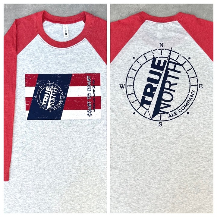 Red & White Coast To Coast Baseball Shirt