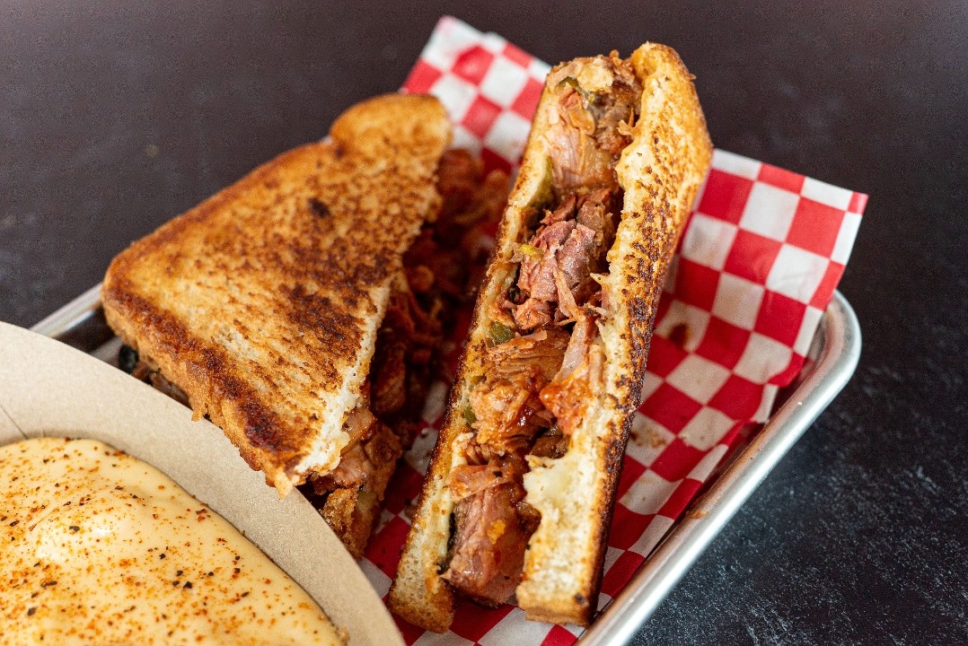 Burnt End Spicy Grilled Cheese Sandwich