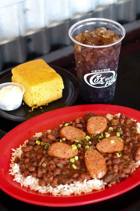 Red Beans & Rice w/ Corn Bread