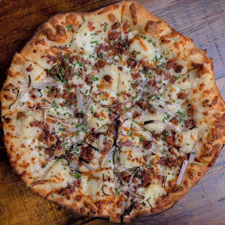 Lg Mashed Potato, Bacon, Shallot, Sour Cream Chive Drizzle