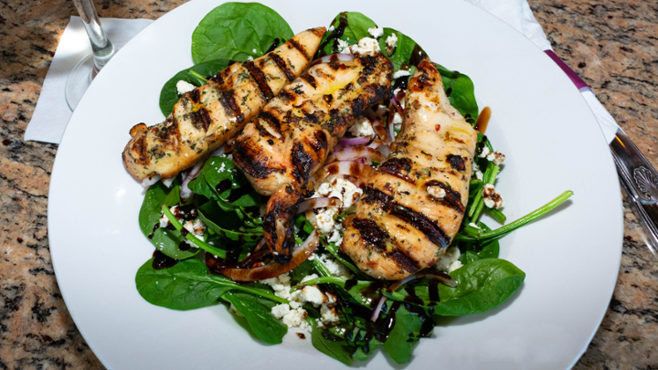 Spinach, Chicken & Feta Cheese Salad