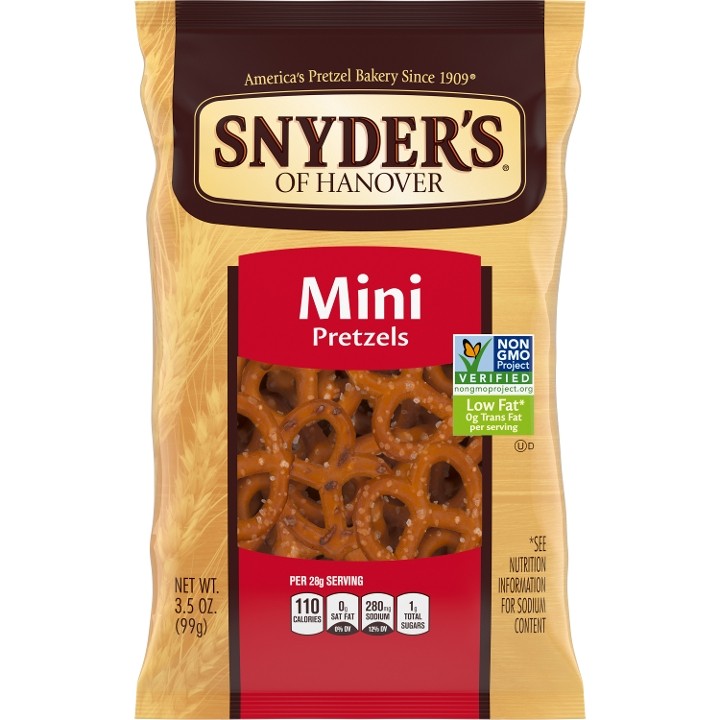 Snyder’s Mini Pretzels (personal bag)