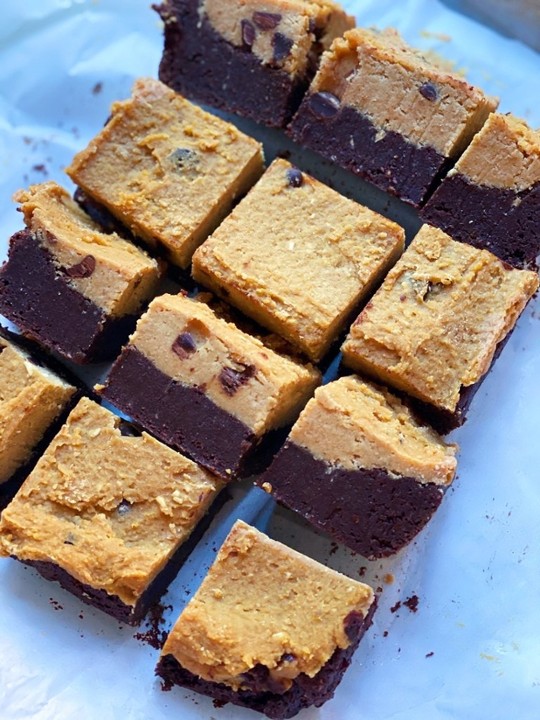 "Half Baked" Cookie Dough Brownies