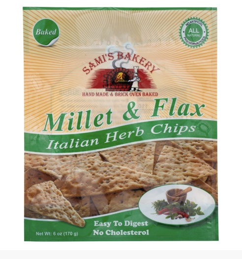 Sami's Bakery Italian Herb Millet & Flax Crackers