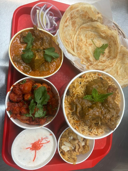 GOAT BIRYANI COMBO (serves 2-3)