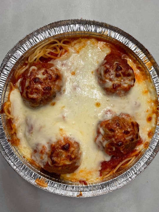 Meatball Parmigiana w Pasta