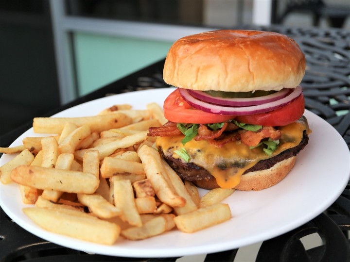 Bacon Cheeseburger and Fries