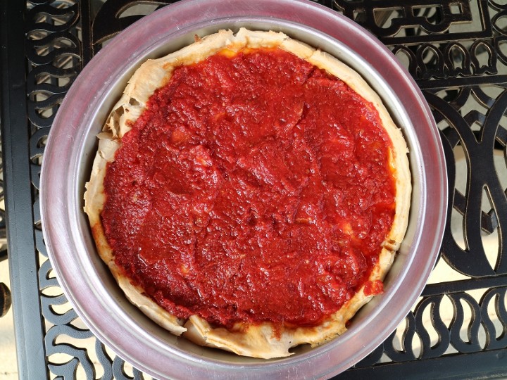 Deep Dish Pepperoni Pizza