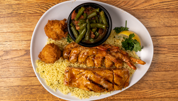 Teriyaki Glazed Salmon & Shrimp