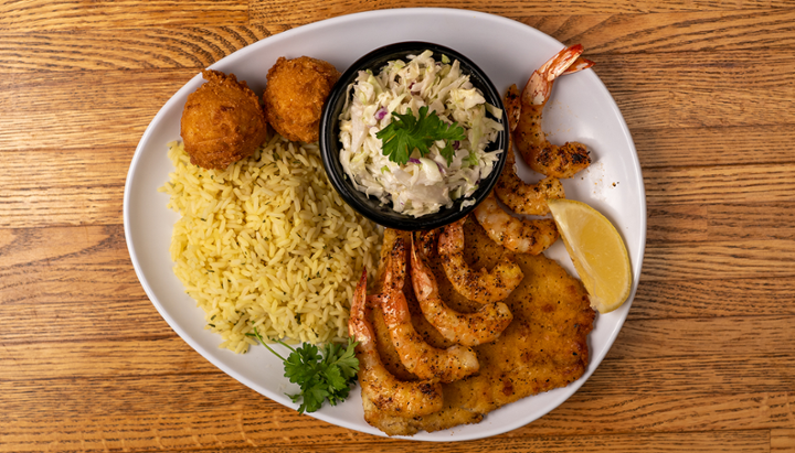 Lemon Pepper Fish & Grilled Shrimp