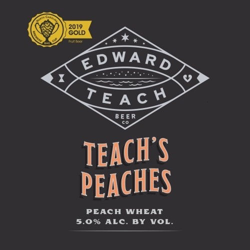 Edward Teach Teaches Peaches Wheat 5% 12 oz Can