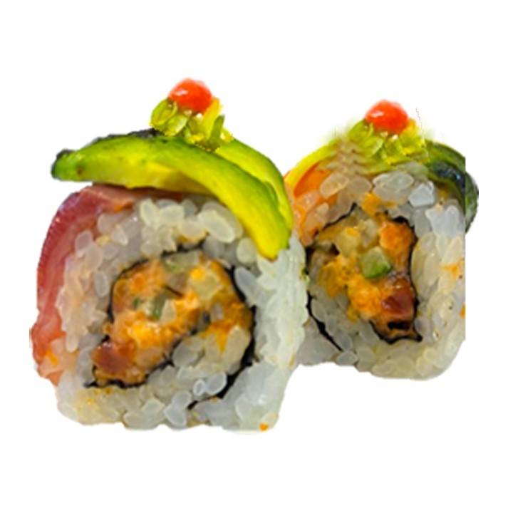 SPICY YELLOWTAIL ROLL with Topping