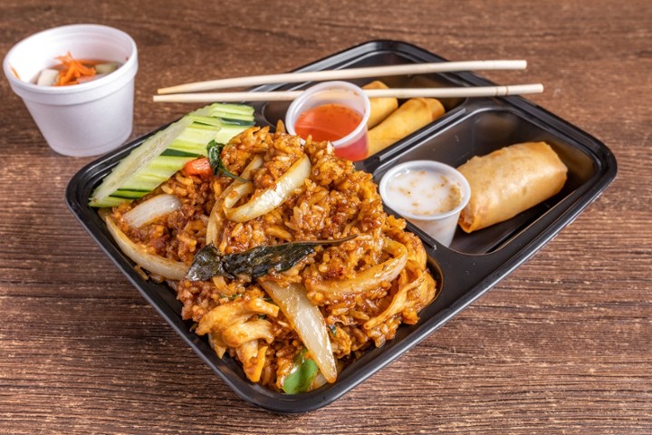 Qwik Thai 2 - Pinto box Spicy Basil Fried Rice