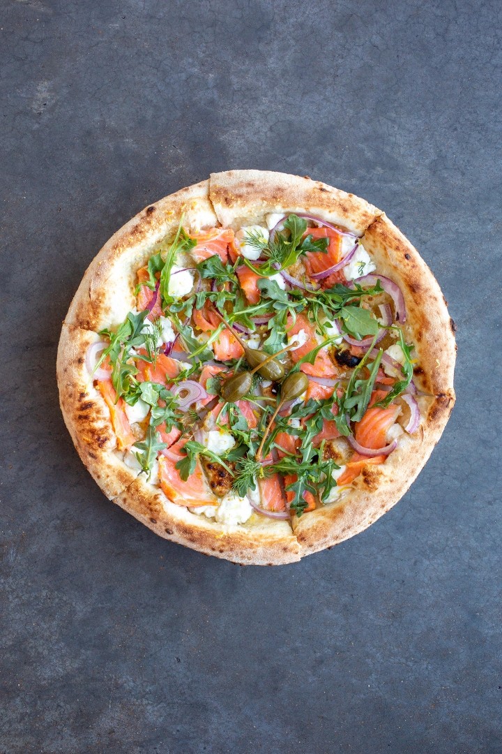 CURED SALMON PIZZA