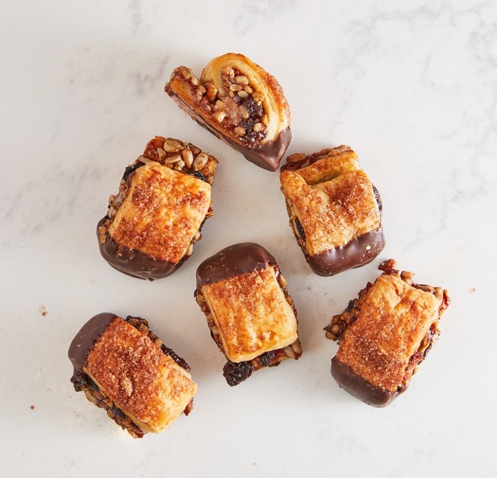 Chocolate Dipped Raspberry Rugelach  - 1/2 lb