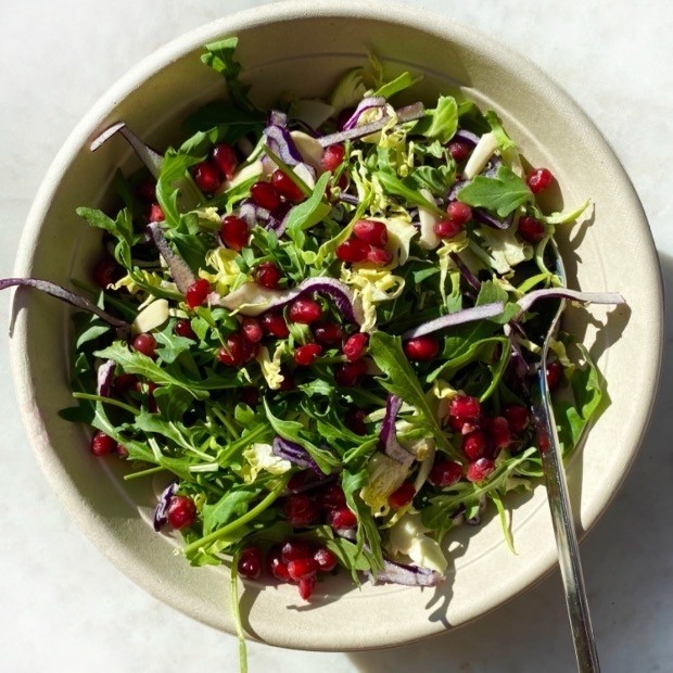 Brussels & Pomegranate Salad