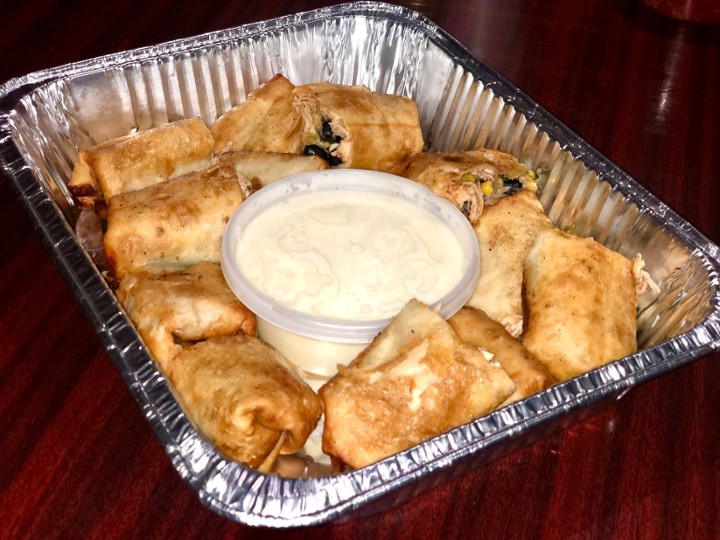 Half Pan of 12 Piece SW Chimichangas 8oz Cheese Dip