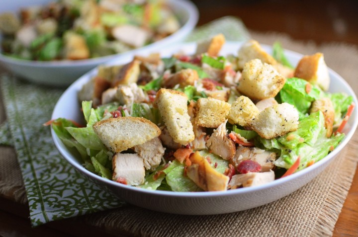 Crispy Chicken Bacon Caesar Salad