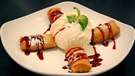 Fried Banana with Ice Cream