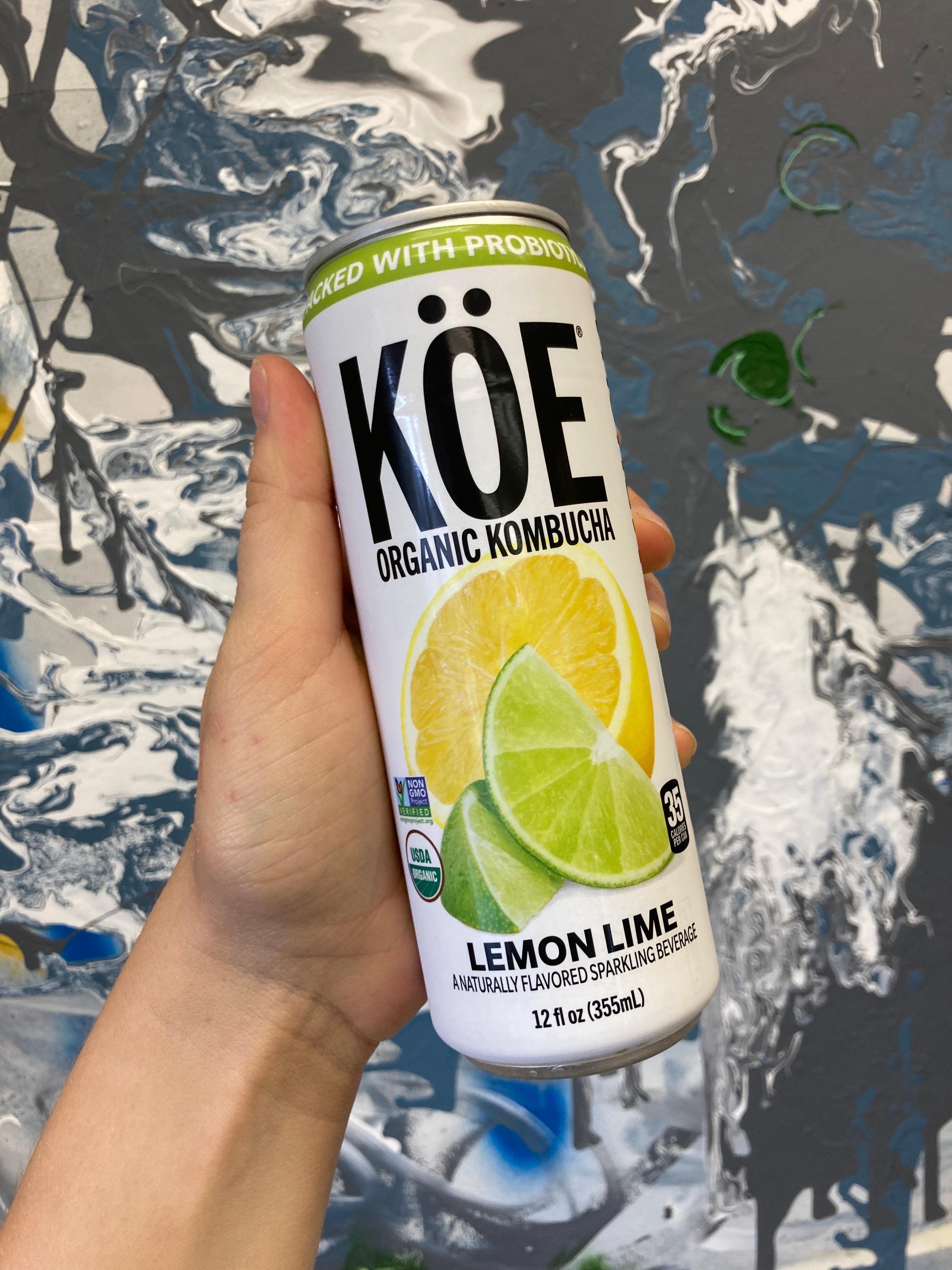 KOE Lemon Lime Kombucha 12 oz can