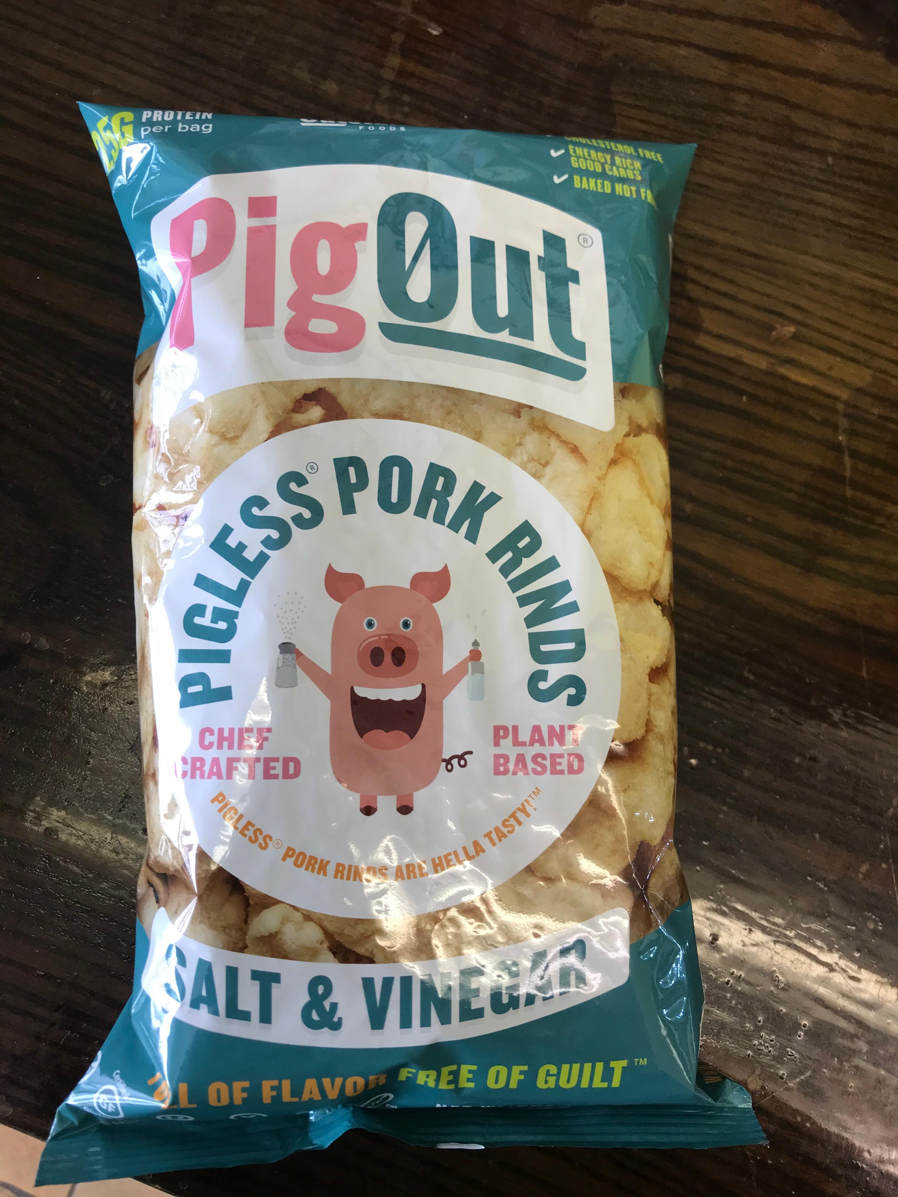 PigOut Pigless  Pork Rinds Salt & Vinegar